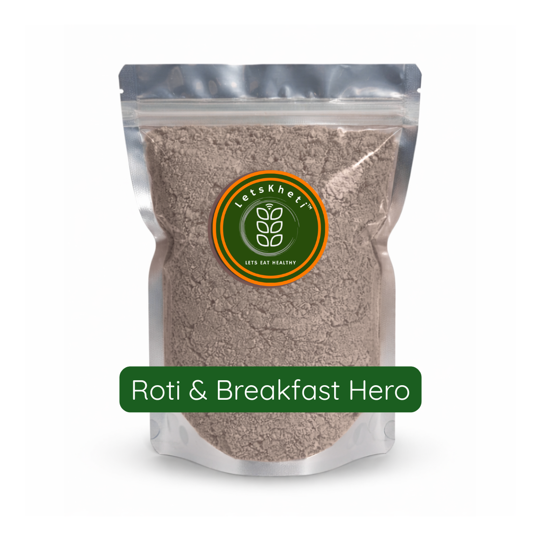 Freshly Ground Ragi Flour (Perfect for Roti & Breakfast) - Finger Millet/Nachni Atta