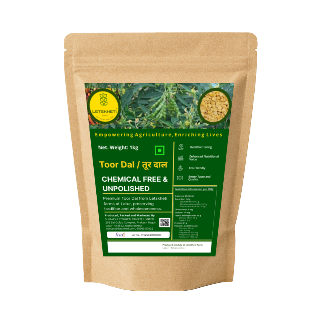 Toor Dal Unpolished Chemical Free - Tur / Arhar Dal